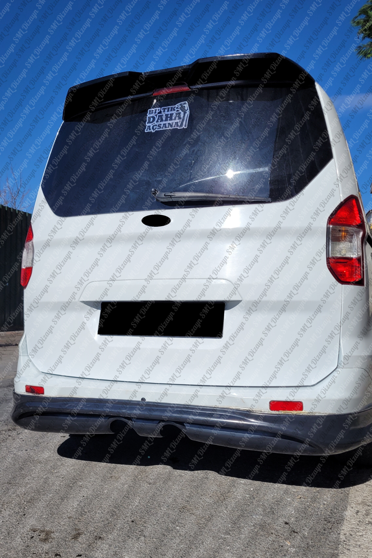 Ford R32 Ford Courier R32 Stil Ortadan Çift Çıkış Difüzör (2014-2023) Boyasız P ...