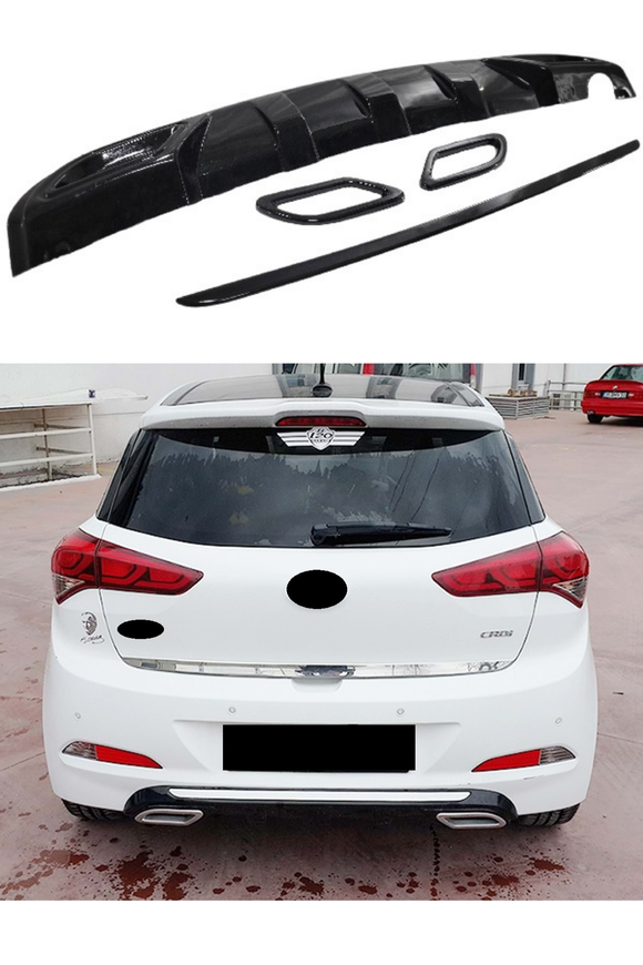 2014-2015-2016-2017-2018 hyundai egzoz görünüm difüzör difizör arka ek 