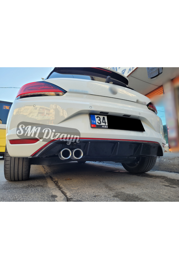 2014-2015-2016-2017 volkswagen scirocco arka ek tampon difüzör difizör difrüzör difrizör