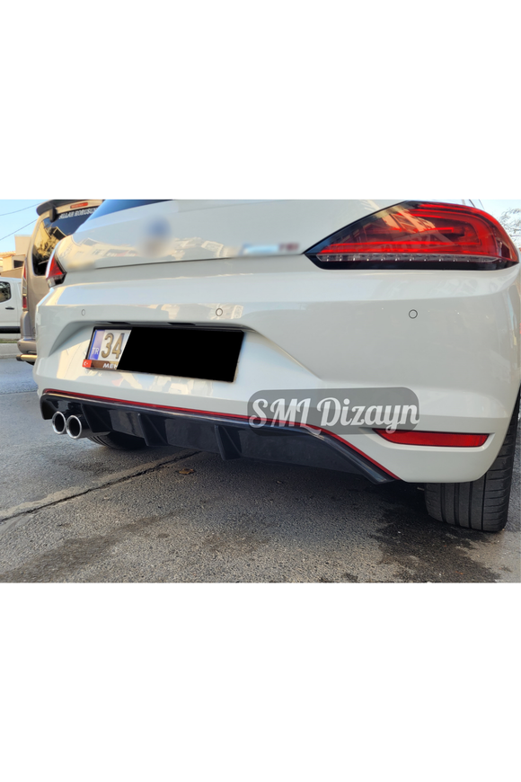 2014-2015-2016-2017 volkswagen scirocco arka ek tampon difüzör difizör difrüzör difrizör