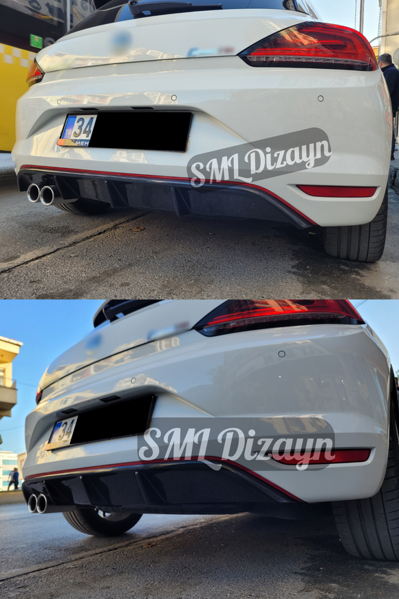 2014-2015-2016-2017 volkswagen scirocco arka ek tampon difüzör difizör difrüzör difrizör
