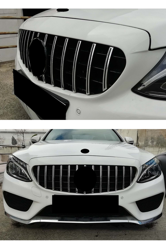 front gt grill panamericana for 2015-2016-2017-2018 mercedes w205 c180-c200-c250