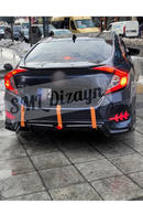 rear diffuser lip for 2016-2017-2018-2019-2020-2021 honda civic 10th gen fc5 