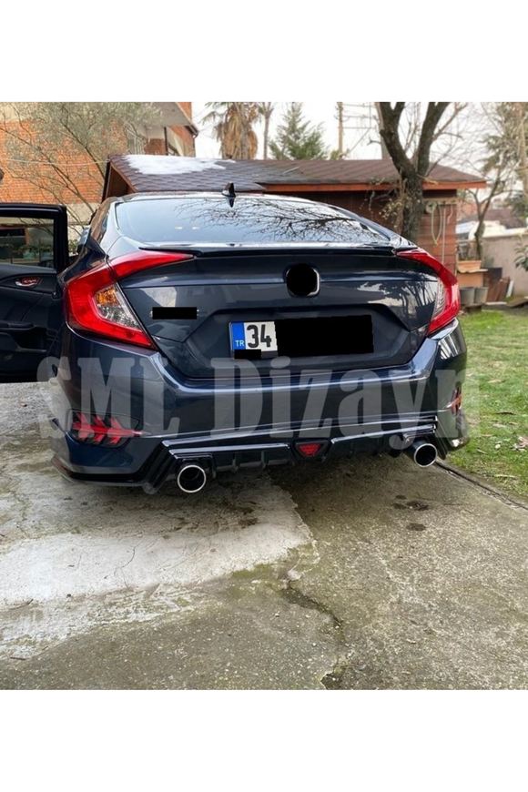 2016-2017-2018-2019-2020-2021 honda civic fc5 arka tampon eki difüzör difizör 