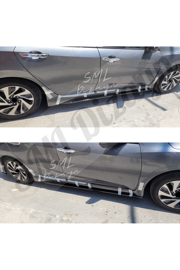 2016-2017-2018-2019-2020-2021 honda civic fc5 mugen yan marşpiyel marşbiyel ek