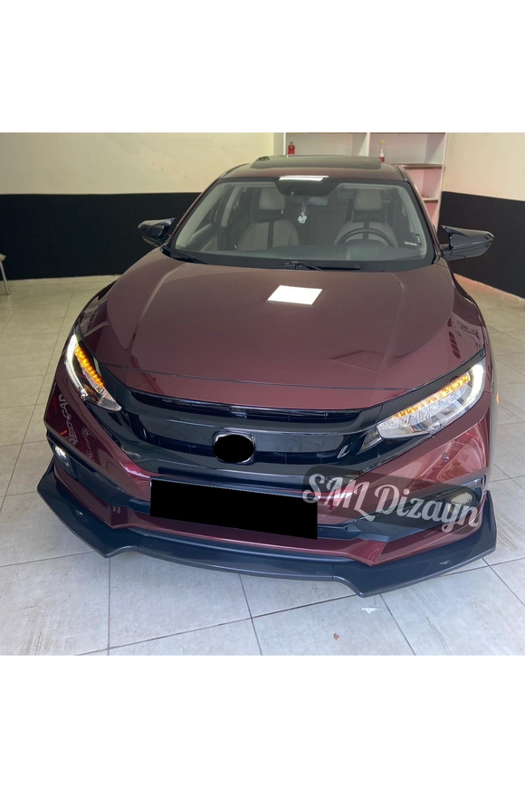 2016-2017-2018-2019-2020-2021 honda civic fc5 3 parça ön lip ek karlık