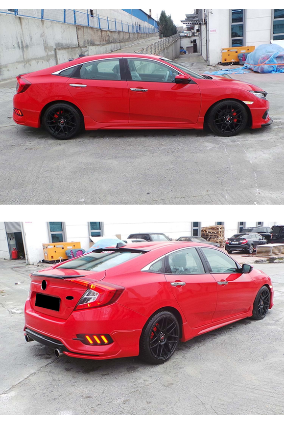 side skirts lips for 2016-2017-2018-2019-2020-2021 honda civic 10th gen fc5