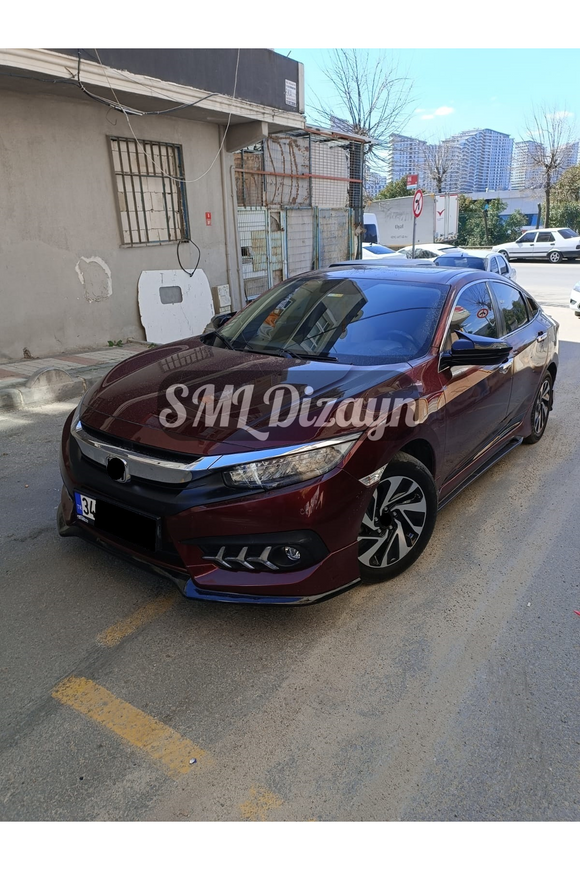 front lip splitter for 2016-2017-2018 honda civic 10th gen fc5