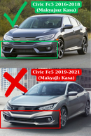 Civic Fc5 Mugen Front Additional Spoiler Unpainted Plastic 2016-2018 Non-Makeup Body -8