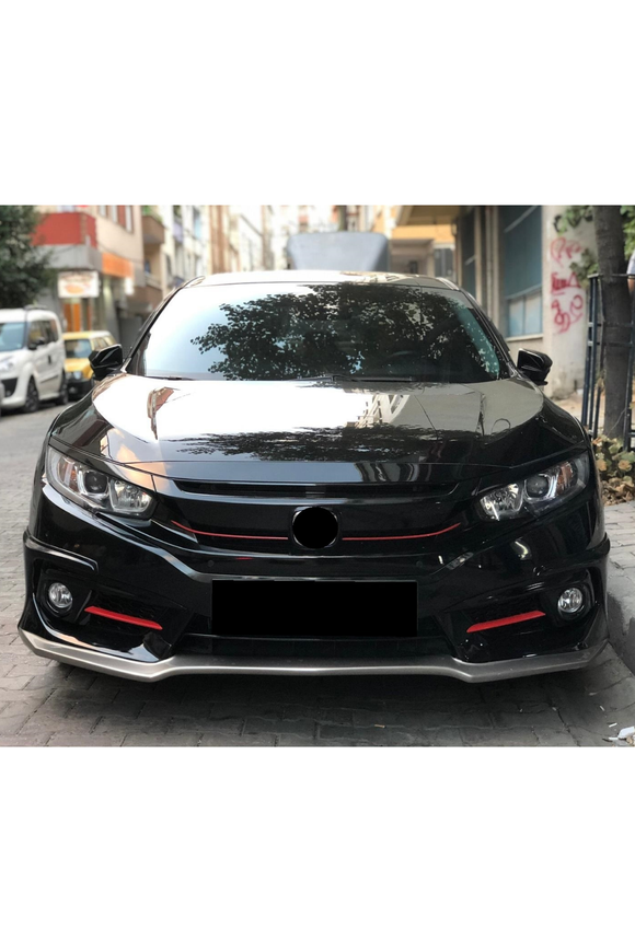 front lip splitter turbo for 2016-2017-2018 honda civic 10th gen fc5