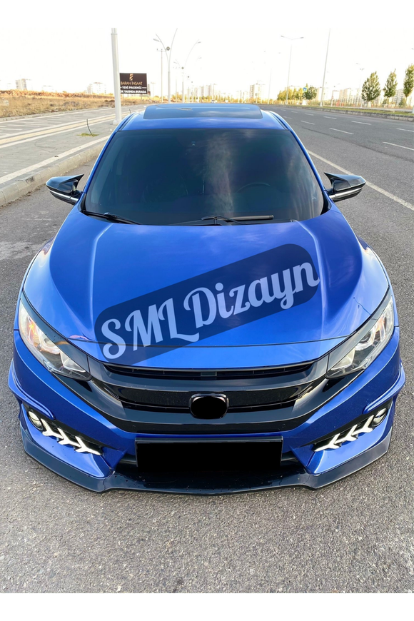 front lip splitter turbo for 2016-2017-2018 honda civic 10th gen fc5