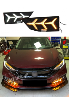 2019-2020-2021 honda civic fc5 ön sis ledi gündüz ledi