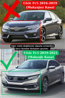 Civic Fc5 Ön Sis Ledi Uçak Gündüz Ledi Çerçeveli 2019-2020-2021 (Makyajlı Kasa)-2