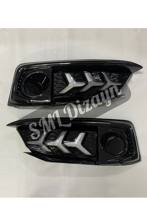 Front Bumper Fog Lights Leds For Honda Civic 10th Gen 2019-2020-2021 DRL Fog Lamps