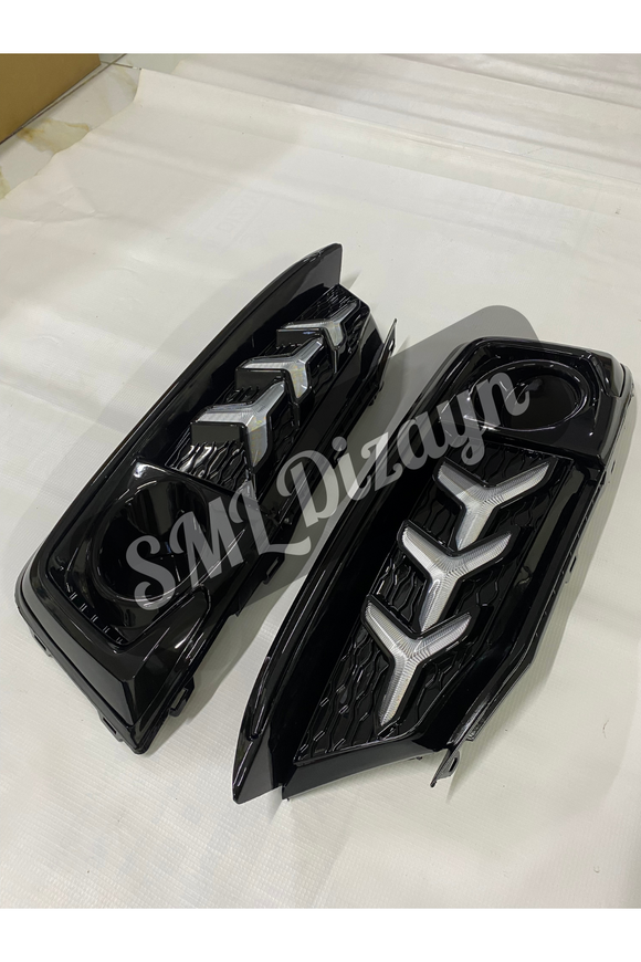 Front Bumper Fog Lights Leds For Honda Civic 10th Gen 2019-2020-2021 DRL Fog Lamps