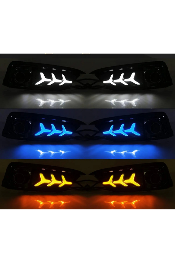 2019-2020-2021 civic için ön tampon alt sis ledi lambası ışığı uçak dizayn