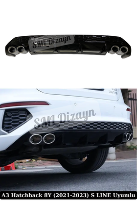 2021-2022-2023 audi a3 8y hatchback difüzör difizör