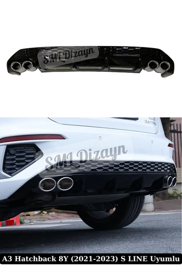 2021-2022-2023 audi a3 8y hatchback difüzör difizör