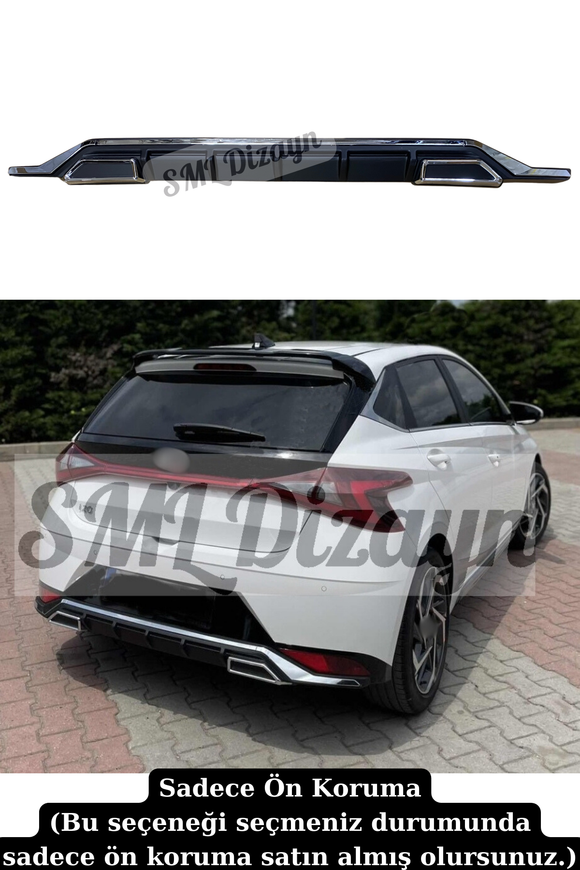 i20 Front Rear Protection Diffuser Set Nickel Plated 2021-2023