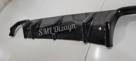 E39 ile uyumlu Sağ-Sol Çift Çıkış M5 Difüzör 1995-2003