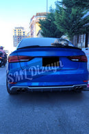 A3 8V S3 Sedan Gri Difüzör Arka Ek 2017-2020 (Makyajlı Kasa)-3