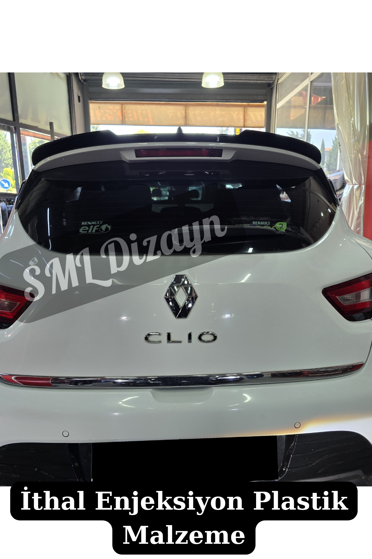 Clio 4 Spoiler Trunk Top Batwing Spoiler Glossy Black 2012-2019