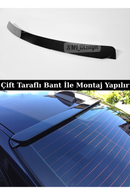 The upper rear window roof spoiler for BMW 3 Series E46 Sedan and Coupe models (1997-2006) is custom-molded to match upper rear windshield curvature with exact OEM precision. Manufactured from high-grade flexible ABS plastic featuring a factory high-gloss Piano Black finish, this roof wing requires no additional painting or prep work. Designed to extend the roofline seamlessly while complementing trunk lip spoilers, its lightweight ABS construction resists UV fading.