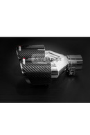 100mm Dual Outlet Imported Carbon Effect Exhaust Tailpipe Extension Set – Bolt-On Universal Fitting