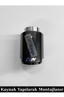 The universal 90mm single outlet M Power color carbon look exhaust tip for custom diffuser setups is custom-engineered to deliver aggressive sporty rear styling. Manufactured with a high-grade carbon fiber effect outer sleeve and a heat-resistant mirror-finished chrome plated stainless steel inner core featuring iconic M Tri-Color stripe accents, it resists rust, discoloration, and corrosion from hot exhaust gases. 