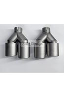 90 mm Universal Delikli Mat Krom Akrapovic Stil Egzoz Ucu Satin Al – Sag Sol Takim