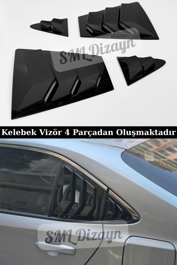 Top 5 Exterior Mods for Toyota Corolla E210 Sedan: Piano Black Quarter Window Louvers Review