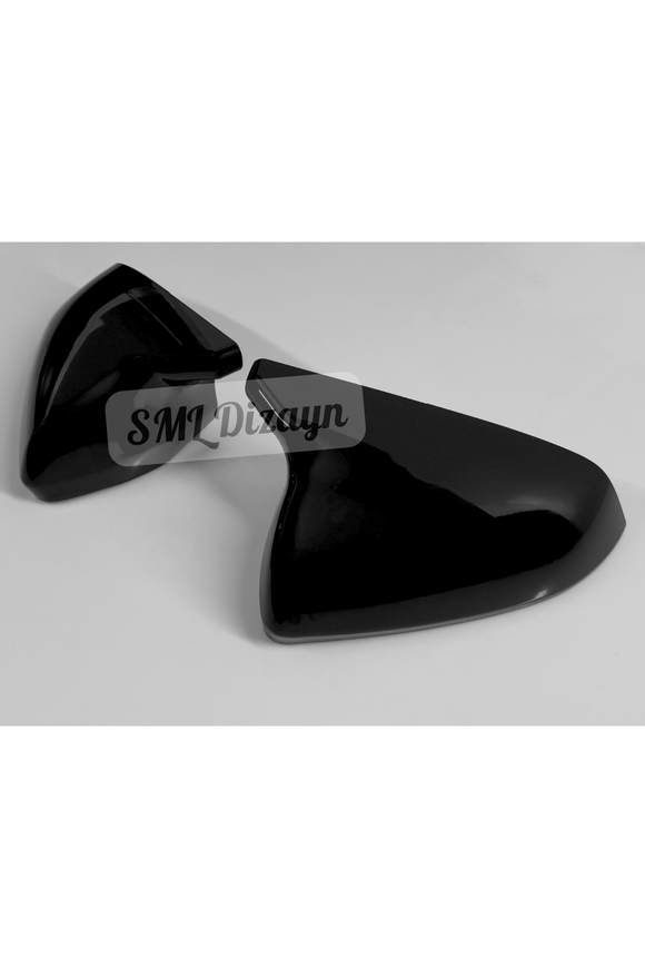 Seat Leon MK4 (2021-2026) Batman Yarasa Stil Ayna Kapagi Seti – Piano Black Plastik