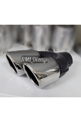 76lık çiftli egzoz-egzos-egsoz ucu başlığı kafa