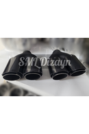 76lık çiftli egzoz-egsoz-egzos ucu başlığı kafa karbon görünüm