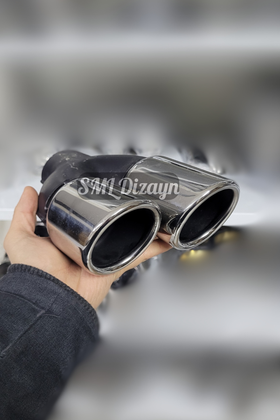 76lık çiftli egzoz-egsoz-egzos ucu başlığı kafa