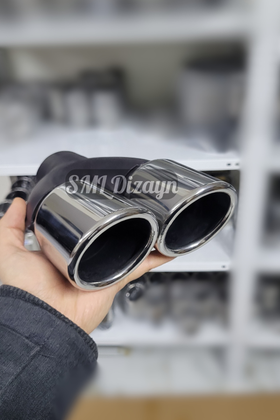 76lık çiftli egzoz ucu 