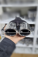 76mm çiftli egzoz-egsoz-egzos ucu başlığı kafa