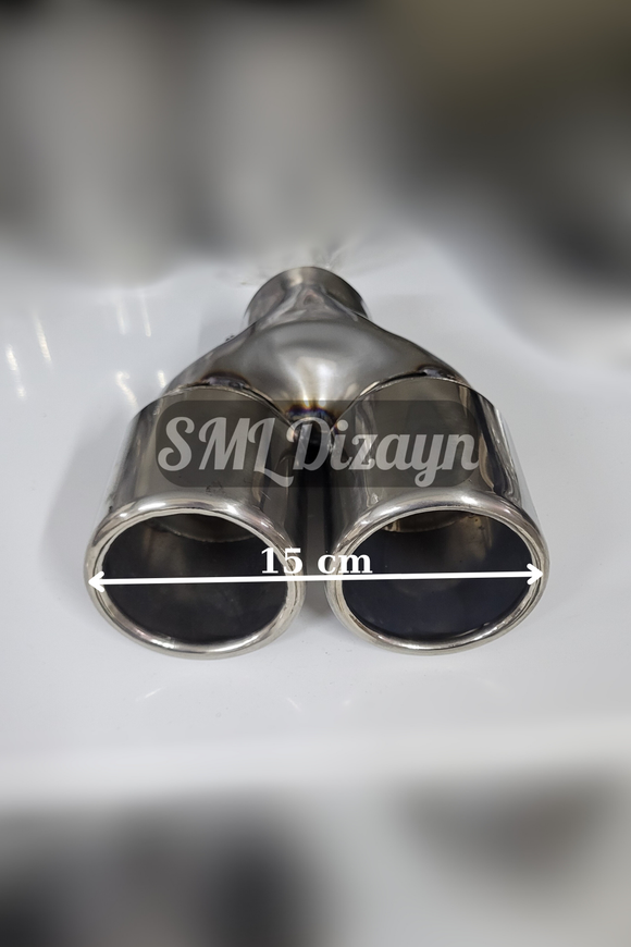 3 inches dual exhaust pipe tip tail
