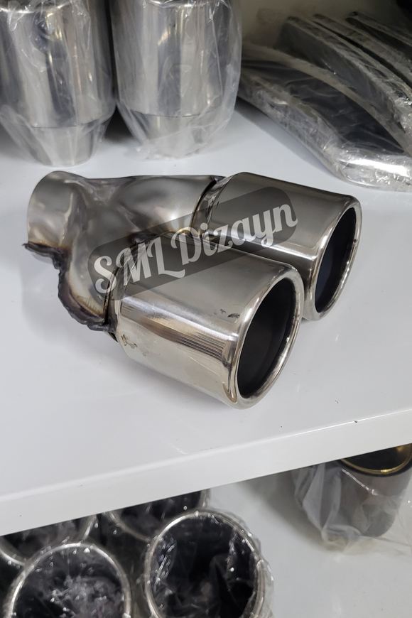 3 inches dual exhaust tips tails pipes