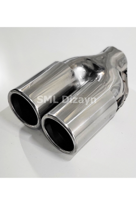 76lık çiftli egzoz ucu