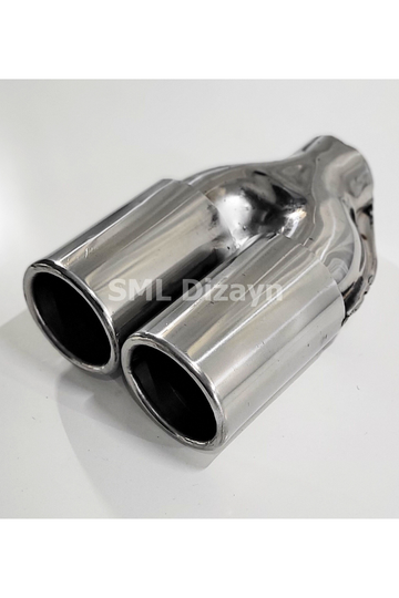 76lık çiftli egzoz ucu