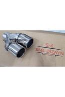 76mm çiftli egzoz ucu 