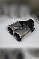 3 inches dual exhaust tips pipes tails