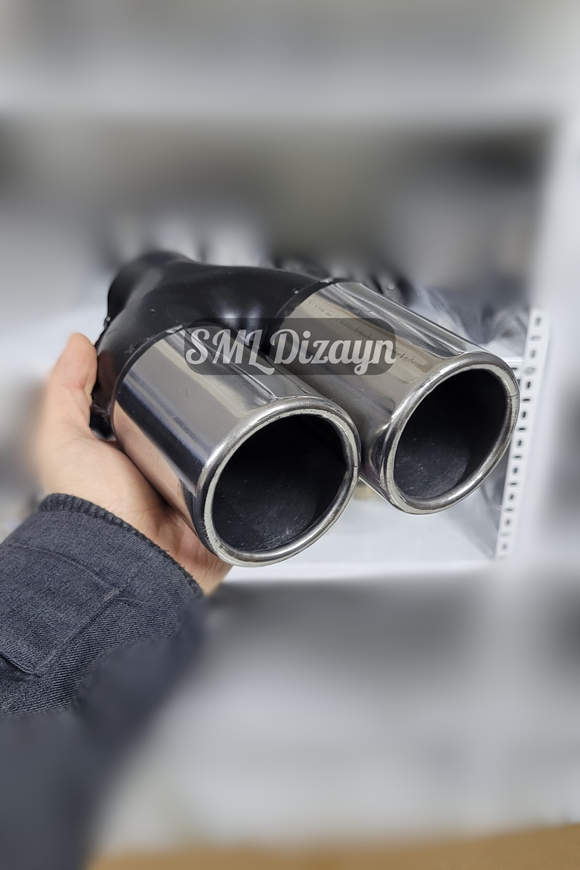 76lık çiftli egzoz-egsoz-egzos ucu başlığı kafa