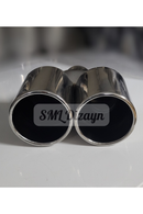 90 mm çiftli ikili egzoz-egsoz-egzos ucu uç başlık