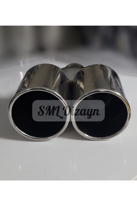 90 mm çiftli ikili egzoz-egsoz-egzos ucu uç başlık