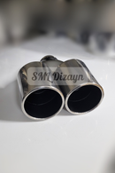 3.54 inches dual round exhaust tips pipes tails