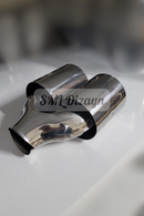 3.54 inches dual round exhaust tips pipes tails