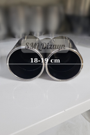 90 mm çiftli ikili egzoz ucu uç başlık