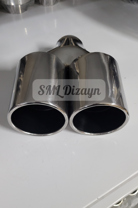 90lık çiftli egzoz-egzos-egsoz ucu